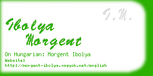 ibolya morgent business card